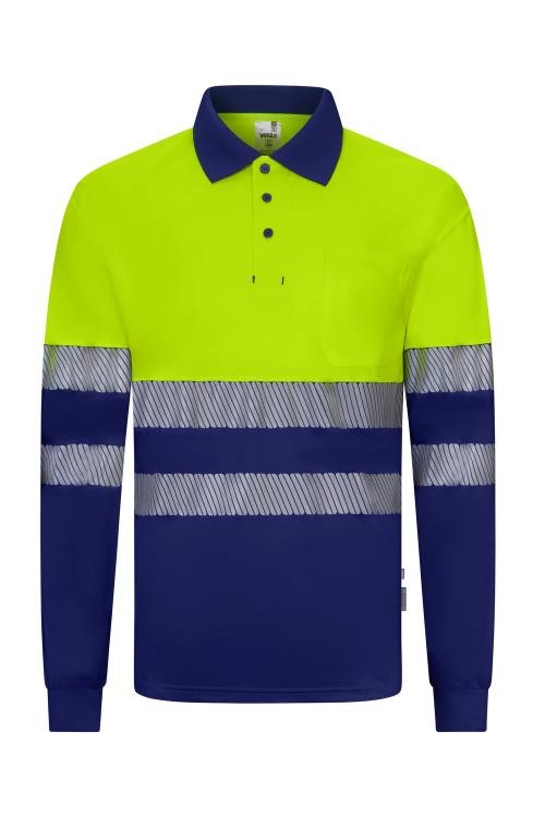 Polo da Lavoro Velilla Alta visibilit� 305535 Bicolore Manica Lunga
