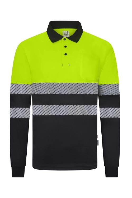 Polo da Lavoro Velilla Alta visibilit� 305535 Bicolore Manica Lunga