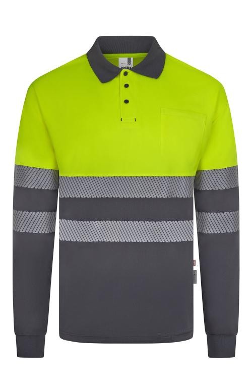 Polo da Lavoro Velilla Alta visibilit� 305535 Bicolore Manica Lunga