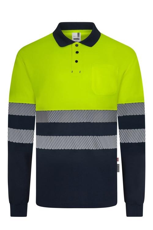 Polo da Lavoro Velilla Alta visibilit� 305535 Bicolore Manica Lunga