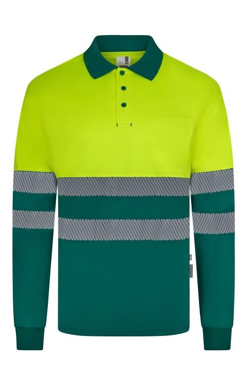 Polo da Lavoro Velilla Alta visibilit� 305535 Bicolore Manica Lunga