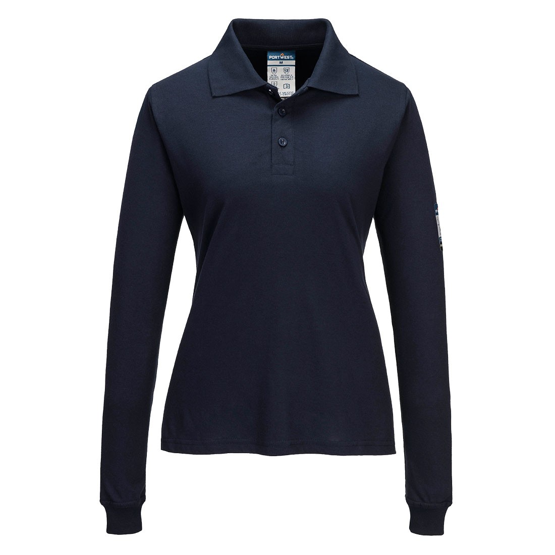 Polo da Lavoro Portwest FR758 Ignifuga Antistatica Anticalore Donna Manica Lunga