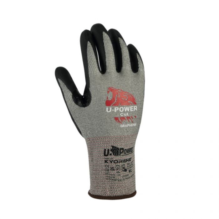 12 Paia - Guanti da Lavoro Antitaglio Spalmati in Nitrile U-Power High UG00004