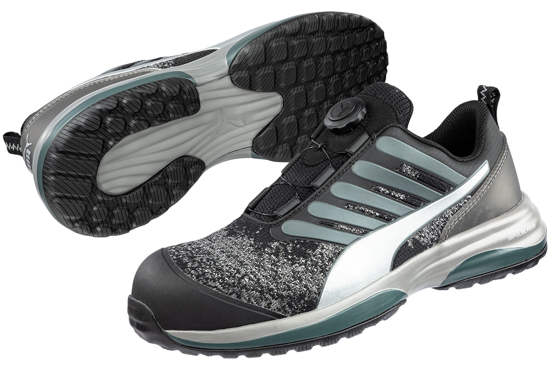 Scarpe antinfortunistiche Puma Charge Black Disc Low con chiusura BOA S1P HRO ESD SRC 644541