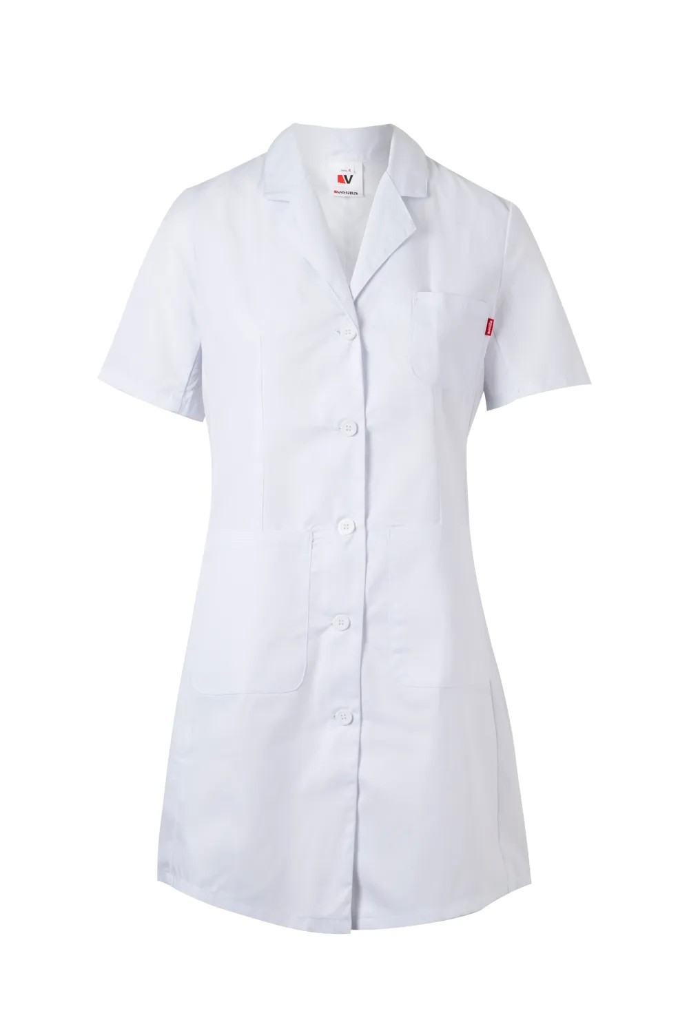 Camice Sanitario manica corta da Lavoro semiaderente Multitasche Velilla Lady 539003