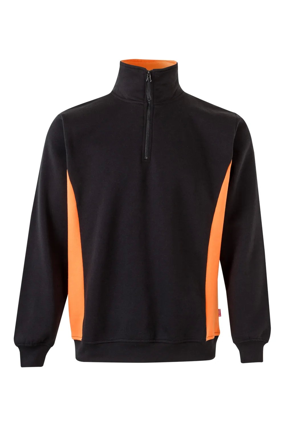 Felpa zip corta bicolore collo alto da Lavoro Velilla 105704