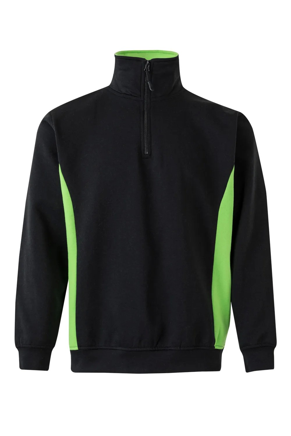 Felpa zip corta bicolore collo alto da Lavoro Velilla 105704