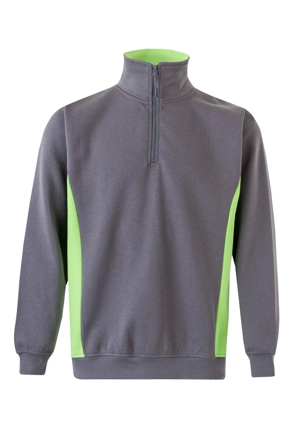 Felpa zip corta bicolore collo alto da Lavoro Velilla 105704