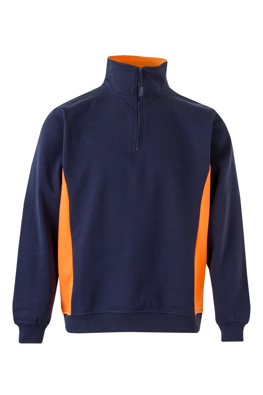 Felpa zip corta bicolore collo alto da Lavoro Velilla 105704