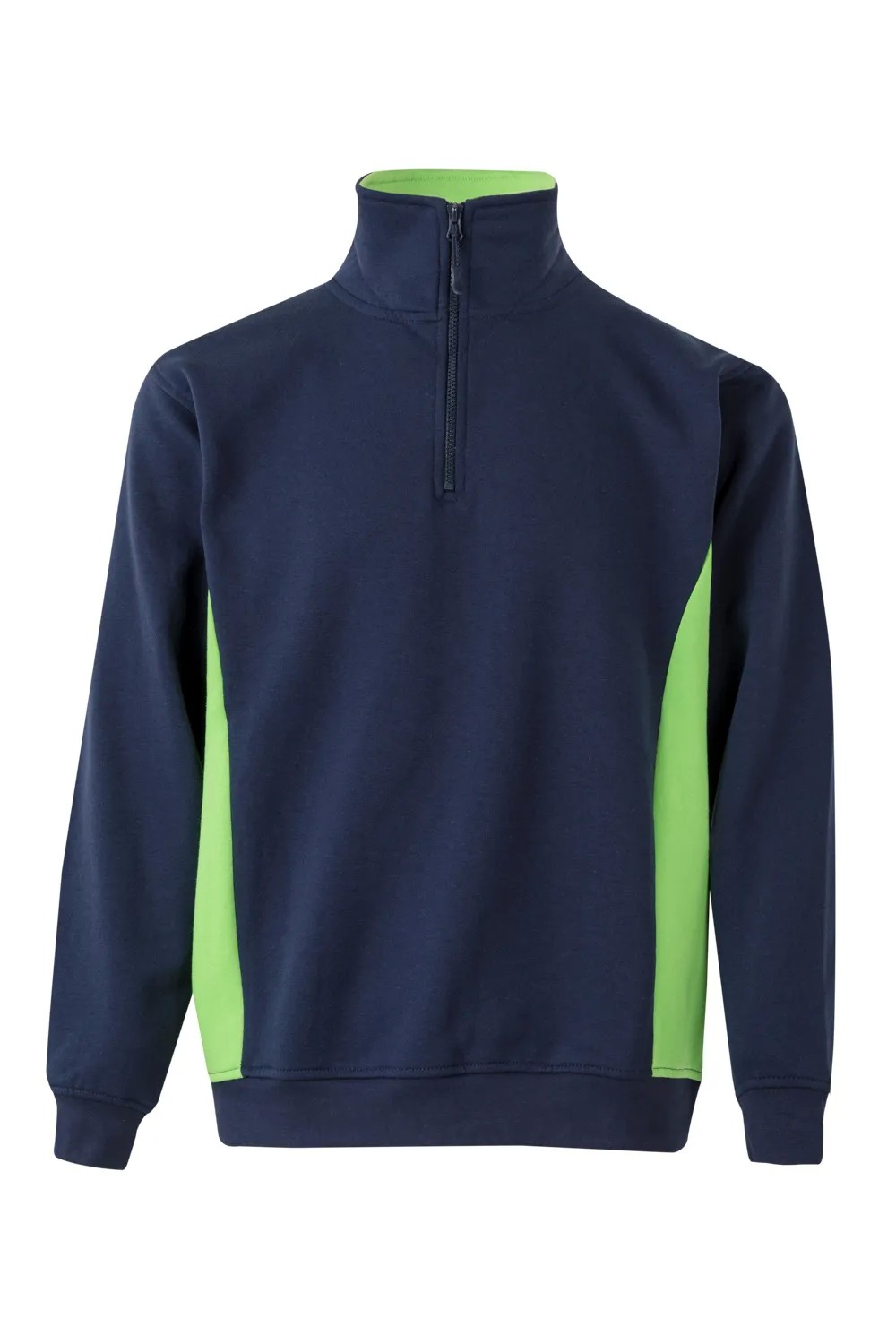 Felpa zip corta bicolore collo alto da Lavoro Velilla 105704