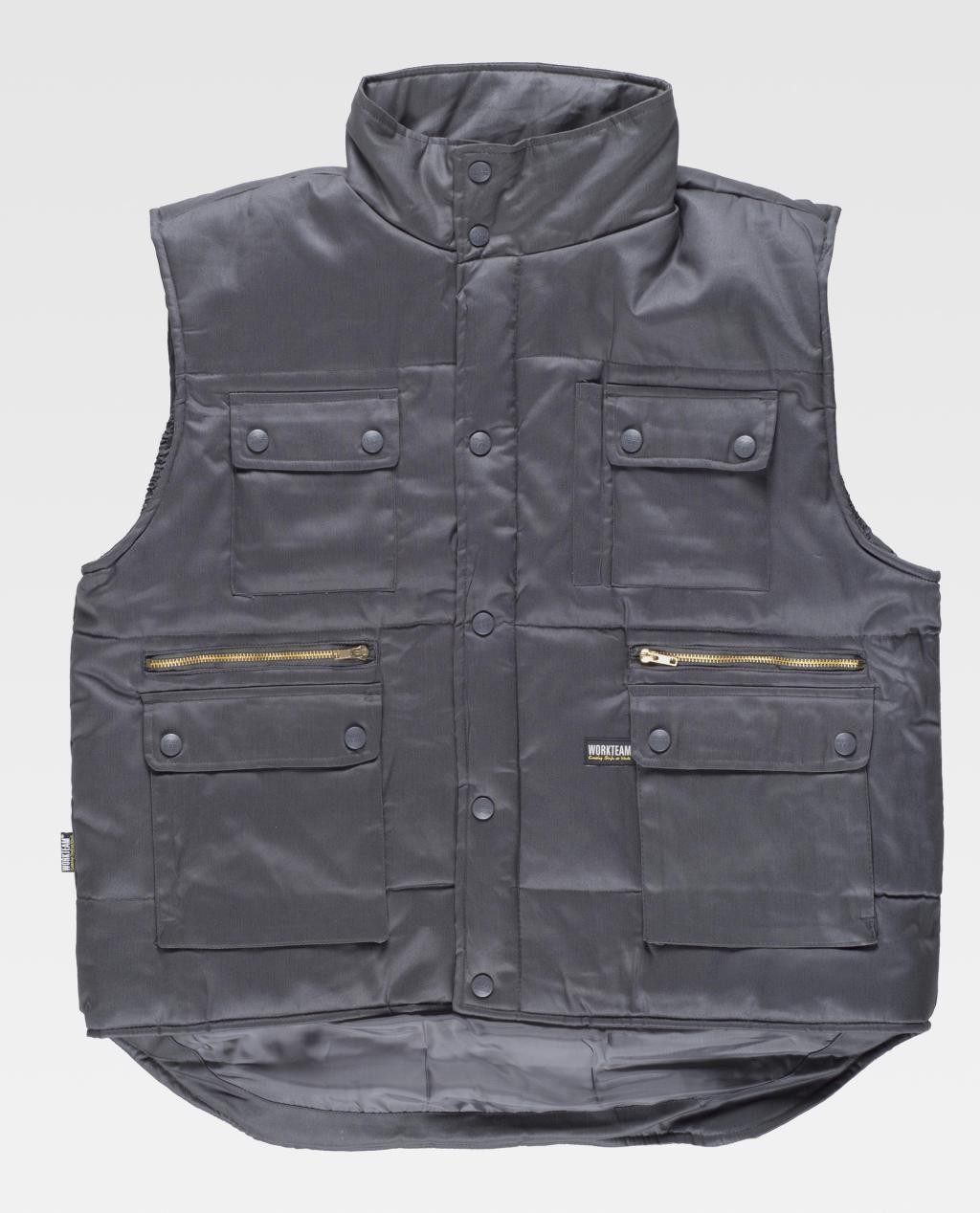 Gilet da Lavoro Workteam Imbottito Multitasche S3209
