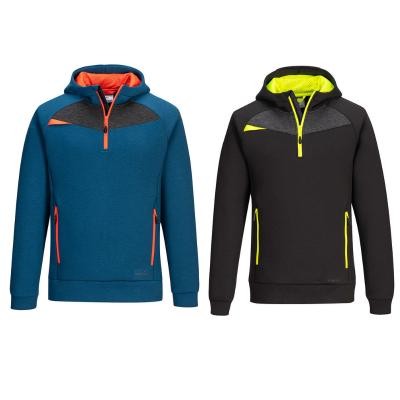 Felpa da Lavoro con Cappuccio Mezza Zip Portwest DX467