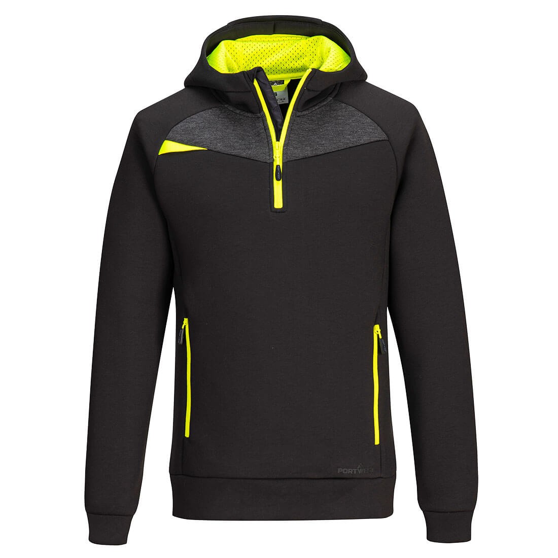 Felpa da Lavoro con Cappuccio Mezza Zip Portwest DX467