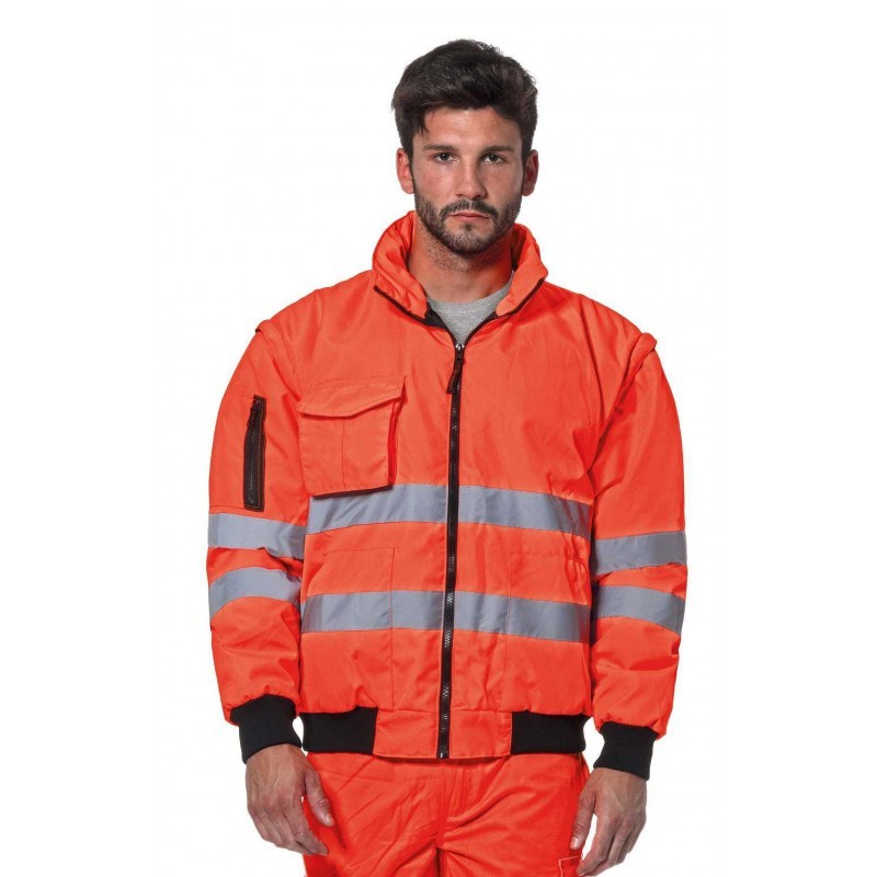 Giubbotto da lavoro invernale multitasche impermeabile alta visibilit� Logica SUMMITHV/A-L