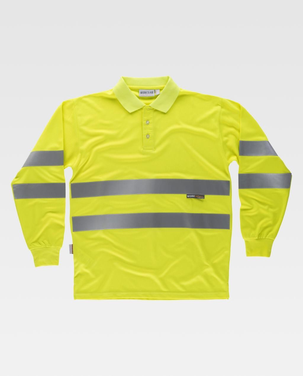 Polo da Lavoro Manica Lunga Alta Visibilit� C3833 - Workteam