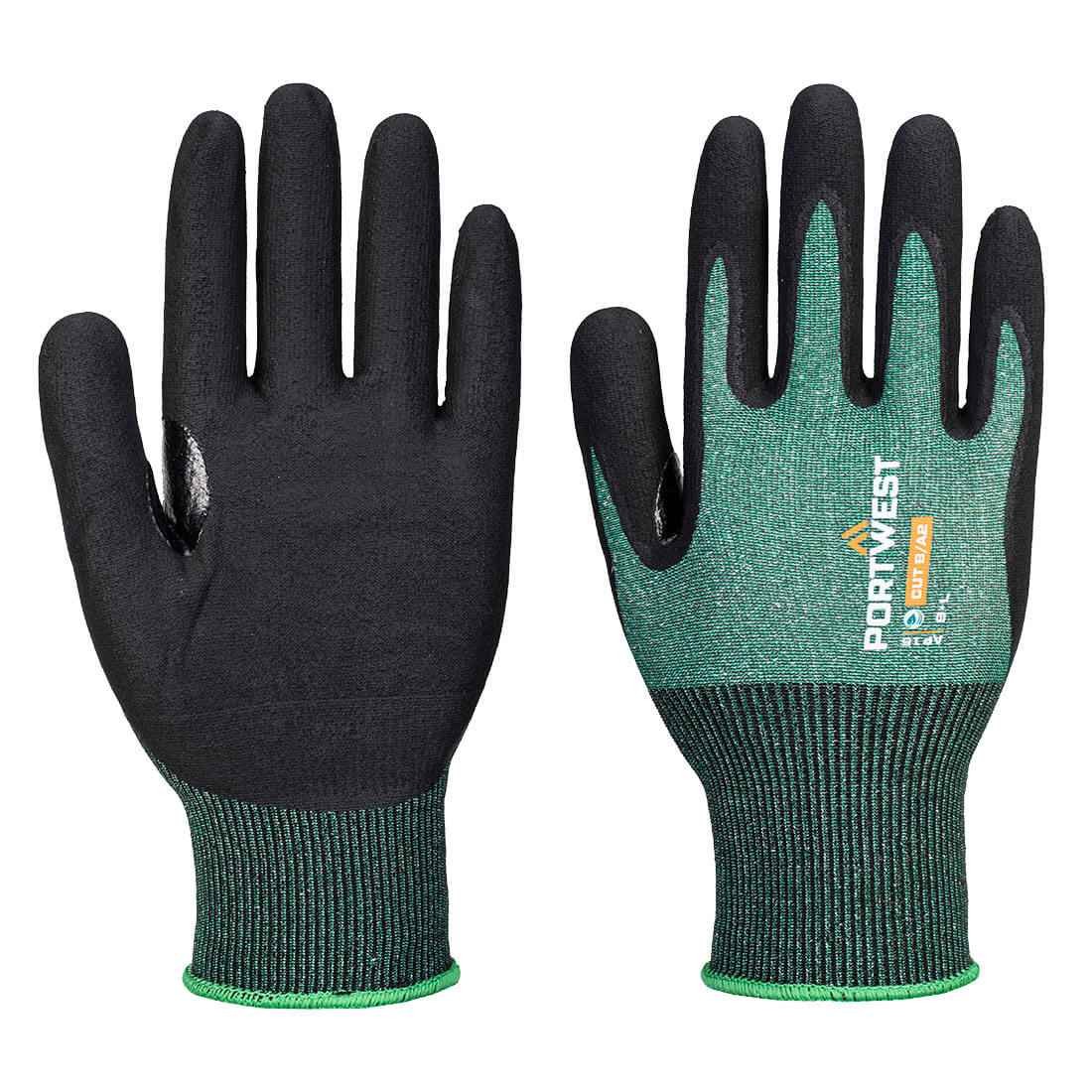 12 Pezzi - Guanti da lavoro in Schiuma in Nitrile Stretch Antitaglio Portwest AP15