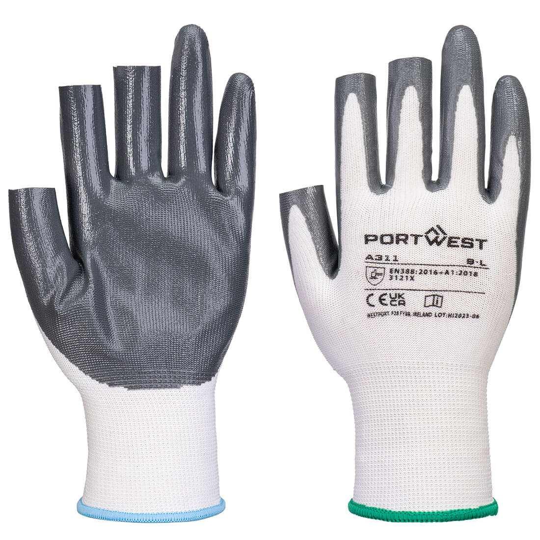 12 Pezzi - Guanti da Lavoro Spalmati Nitrile Antitaglio Antiabrasione Stretch Portwest A311