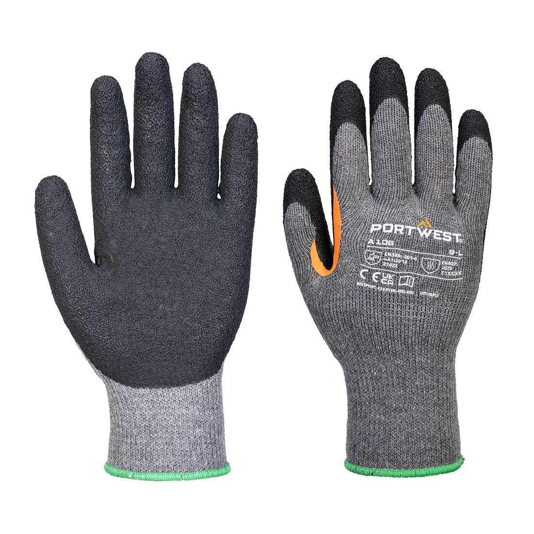 12 Pezzi - Guanti da Lavoro in Lattice Antitaglio Antiabrasione Anticalore Stretch Portwest A106