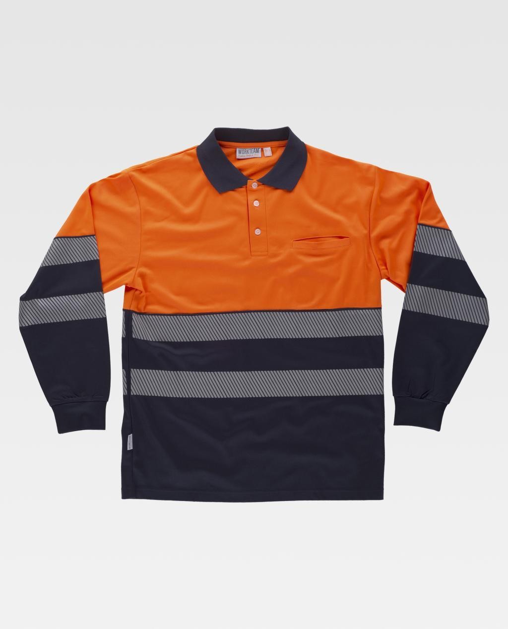 Polo da Lavoro Manica Lunga Alta Visibilit� C3891 - Workteam