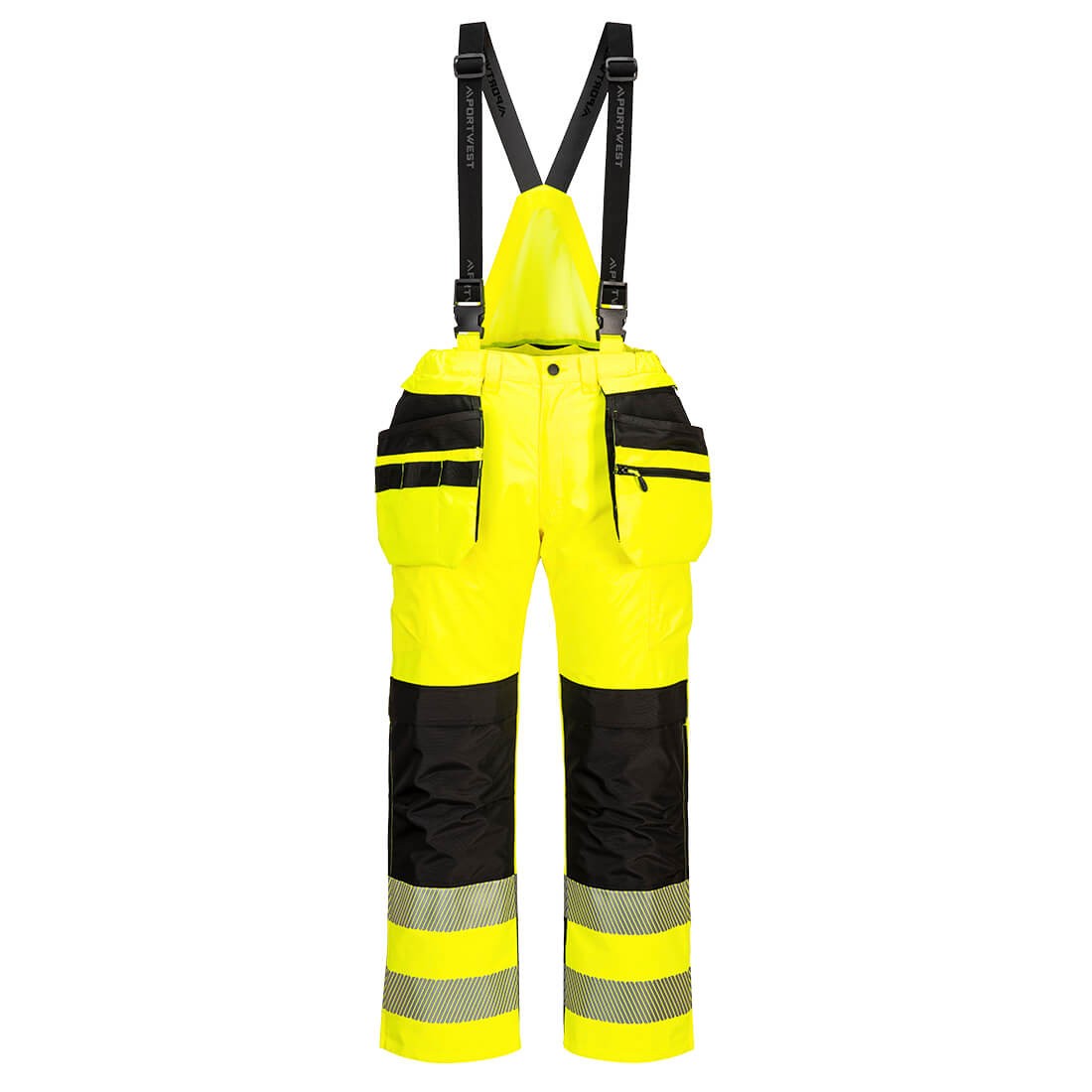 Salopette da Lavoro Alta Visibilit� Multitasche Impermeabile Portwest PW356
