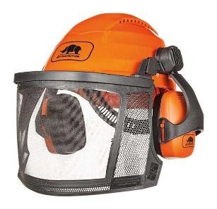 Kit Forestale Elmetto Cuffia Visiera in rete e calotta da Lavoro Logica ROCKMAN
