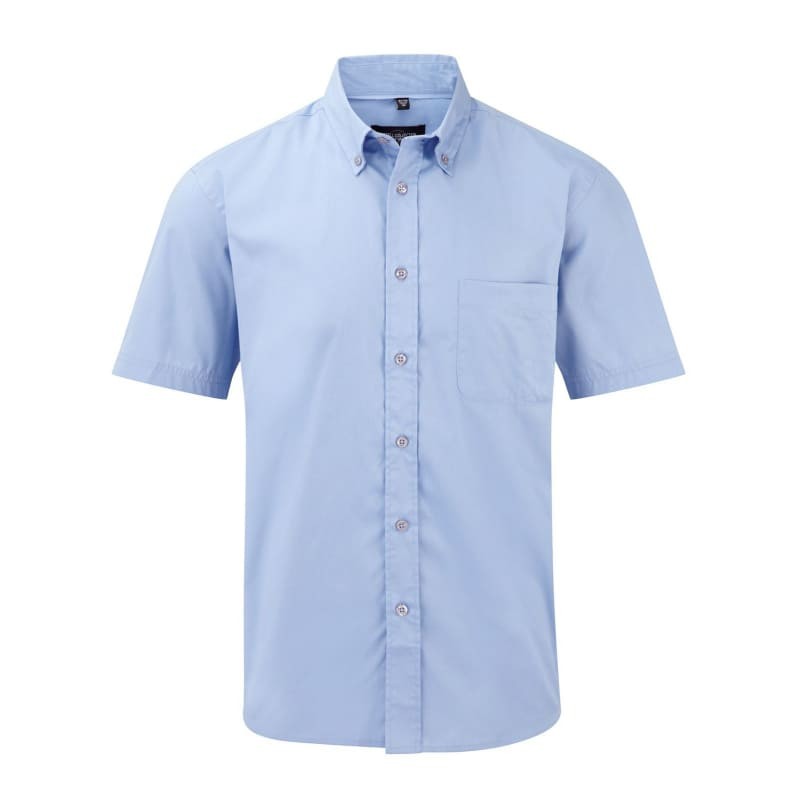 Camicia Da Lavoro Classica a Maniche Corte 100% Cotone Twill Russell - JE917M