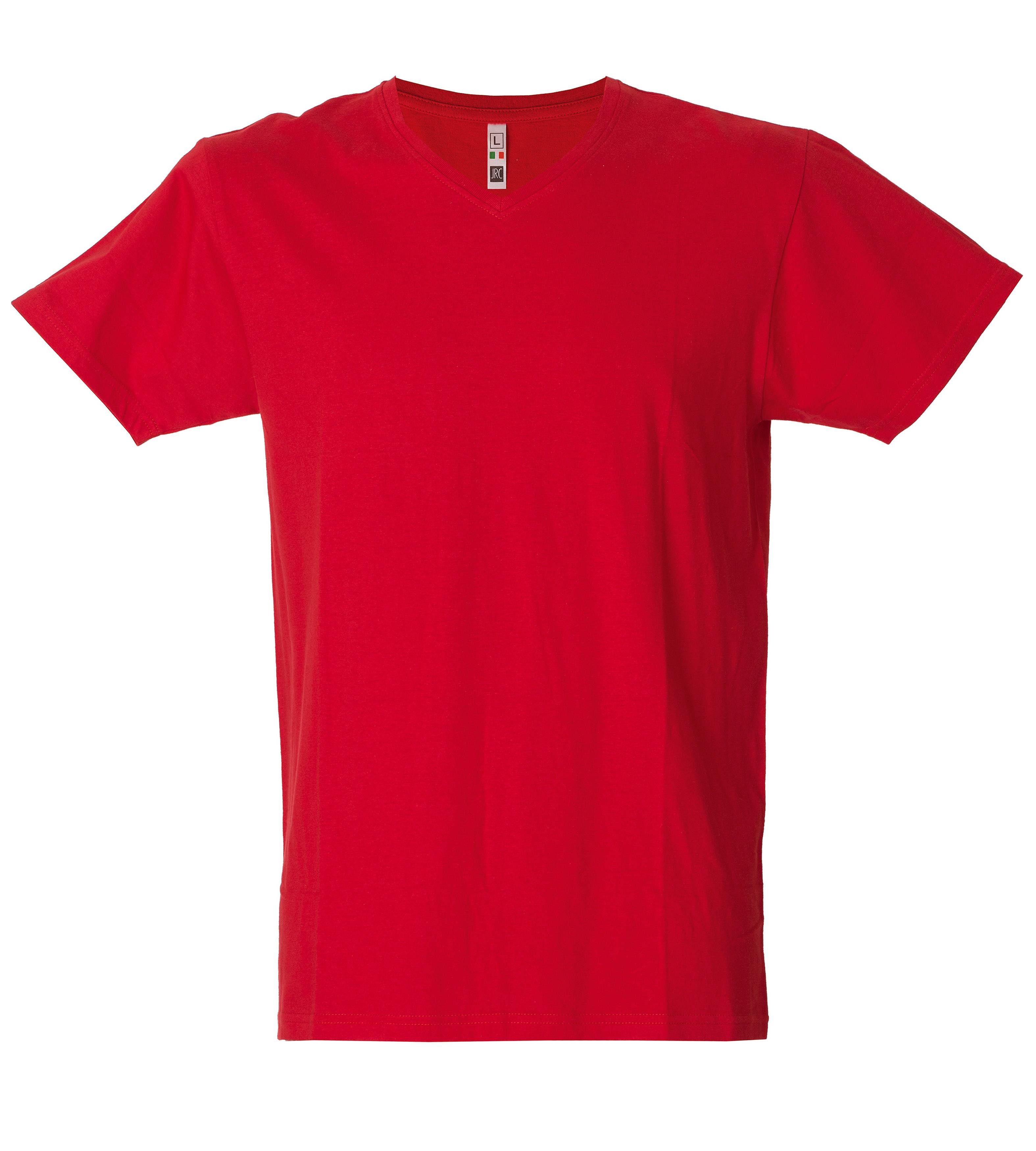 5 Pezzi - T-Shirt collo a V da Lavoro 100% Cotone JRC Venezuela 991884