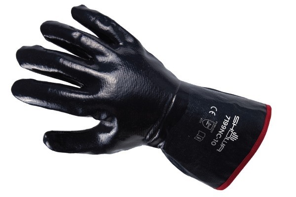 12 paia - Guanti Showa 7199NC in Nitrile e cotone Jersey rinforzato