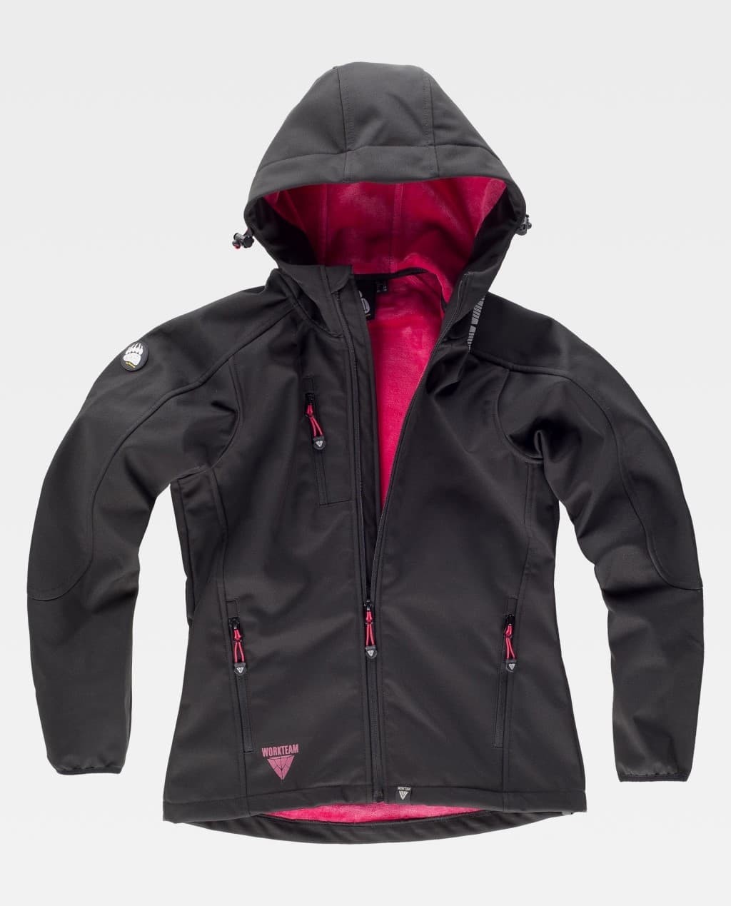 Giacca da Lavoro Workteam Workshell Multitasche con Cappuccio Donna S9494