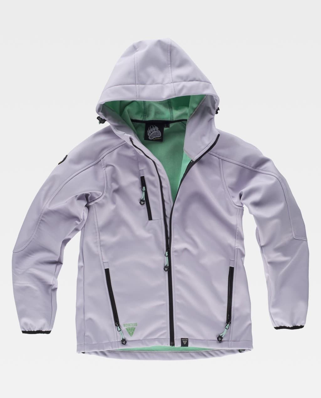 Giacca da Lavoro Workteam Workshell Multitasche con Cappuccio Donna S9494