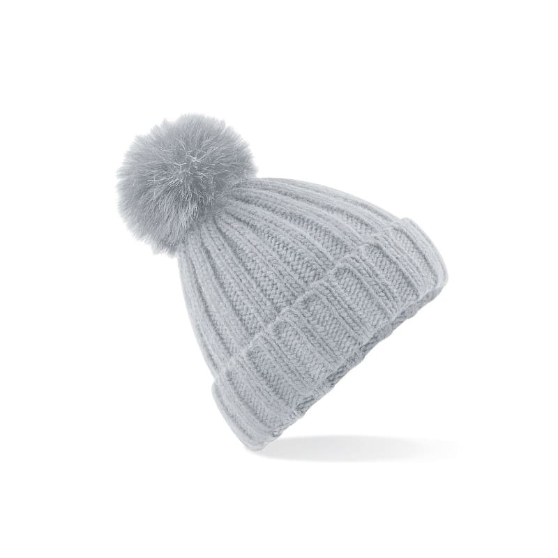 Cappello Verbier Fur Pop Pom Chunky Beanie Beechfield - B413