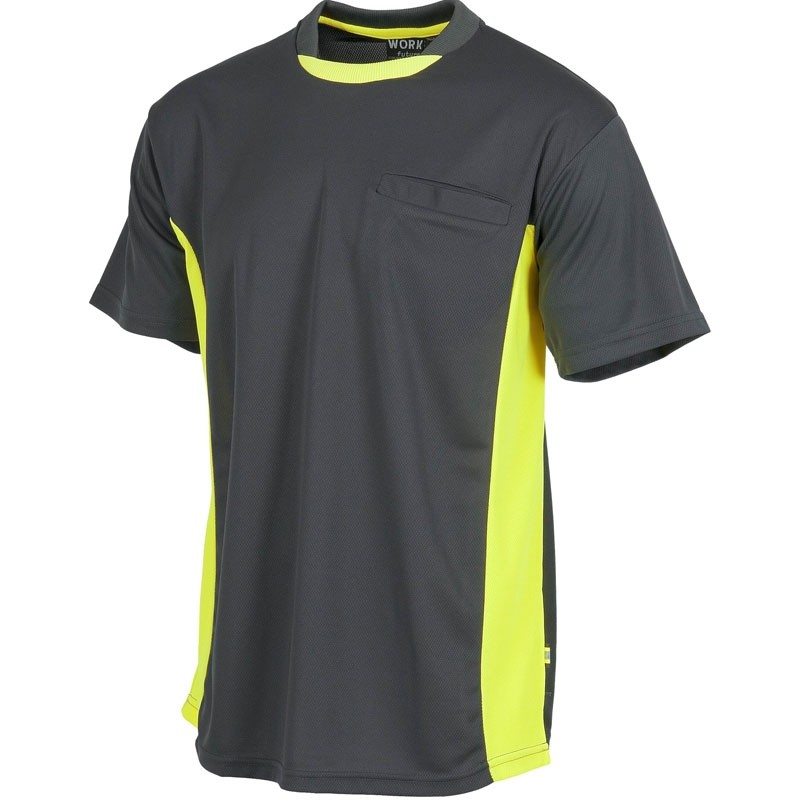 T-shirt combinata manica corta alta visibilit� - Workteam