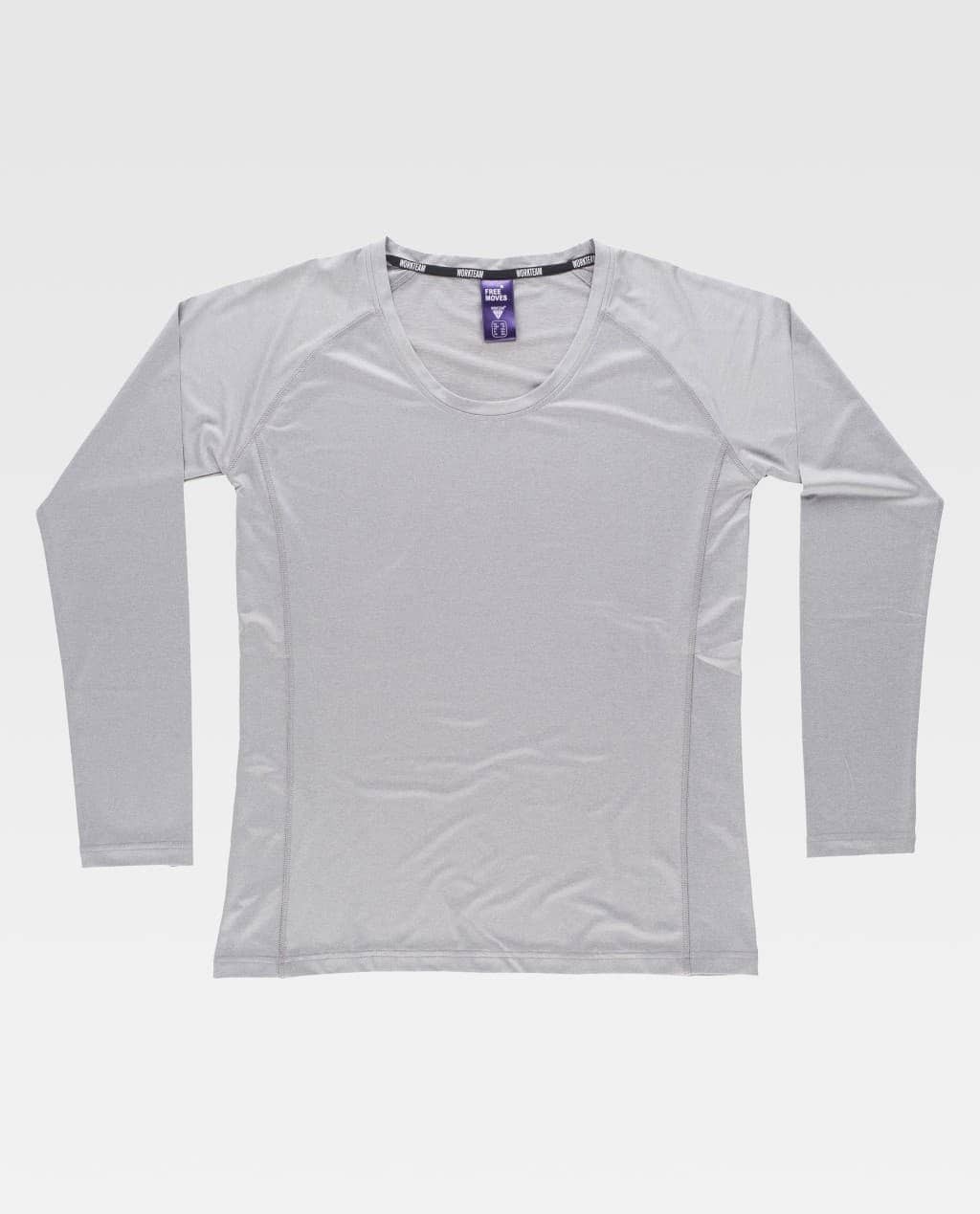 T-shirt da Lavoro Workteam Manica Lunga Donna Stretch B0069