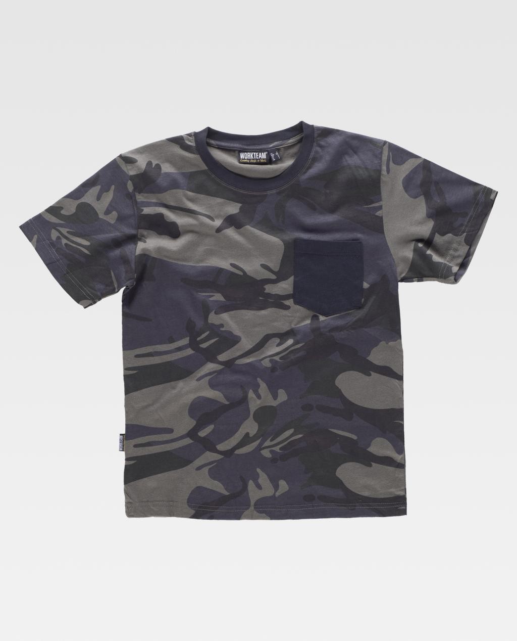 T-shirt da Lavoro Mimetica 100% Cotone S8520 - Workteam