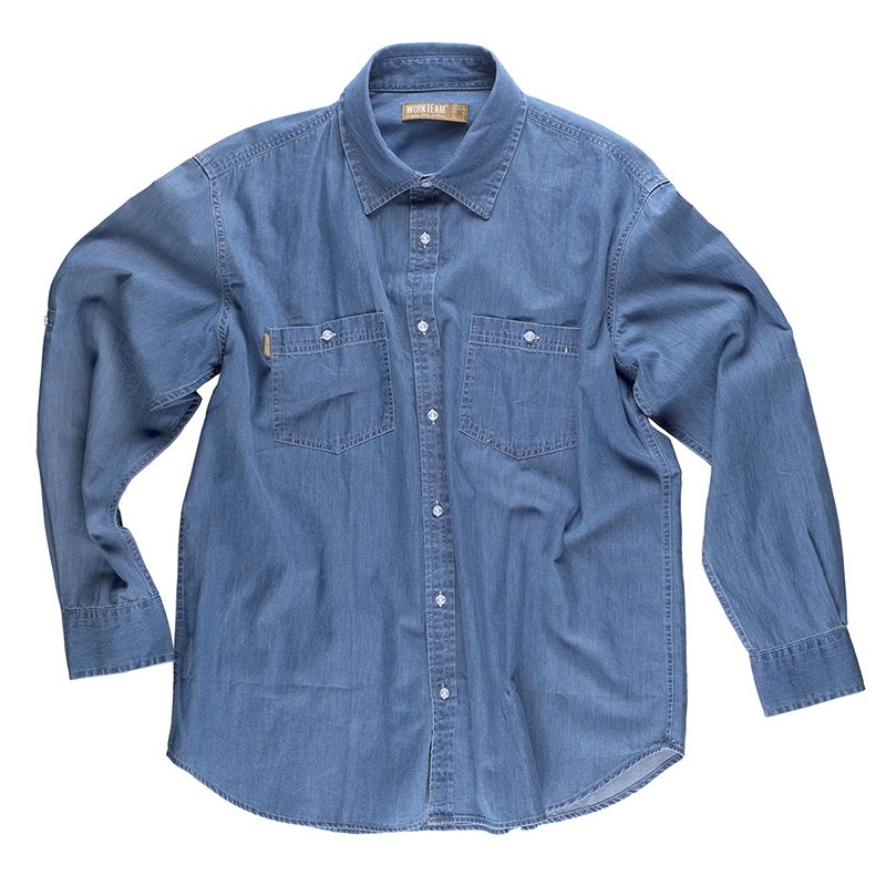 Camicia da lavoro in jeans a manica lunga - Workteam