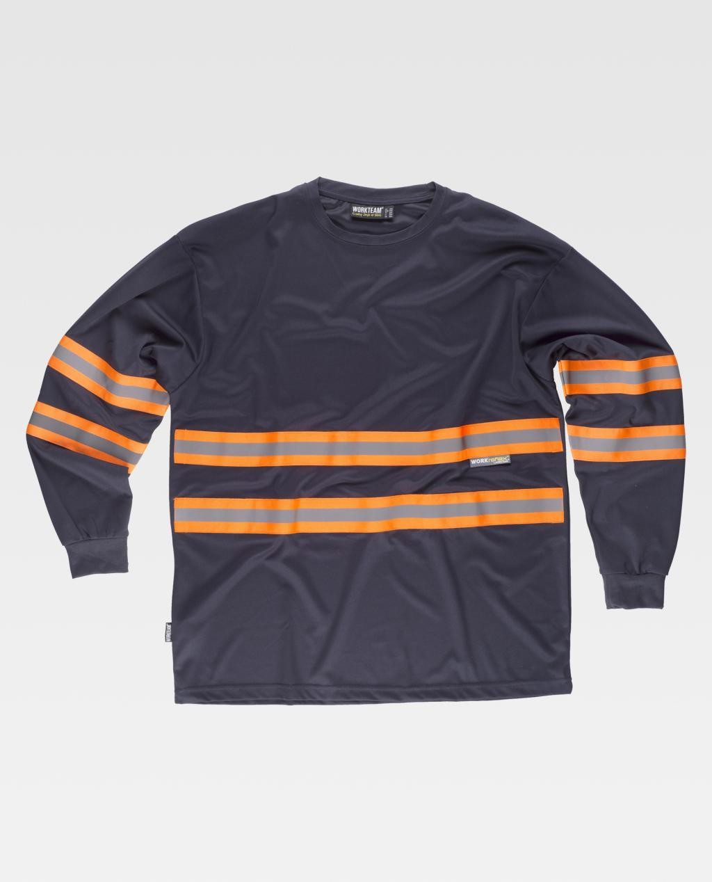 T-shirt da Lavoro Manica Lunga con Bande C3937 - Workteam