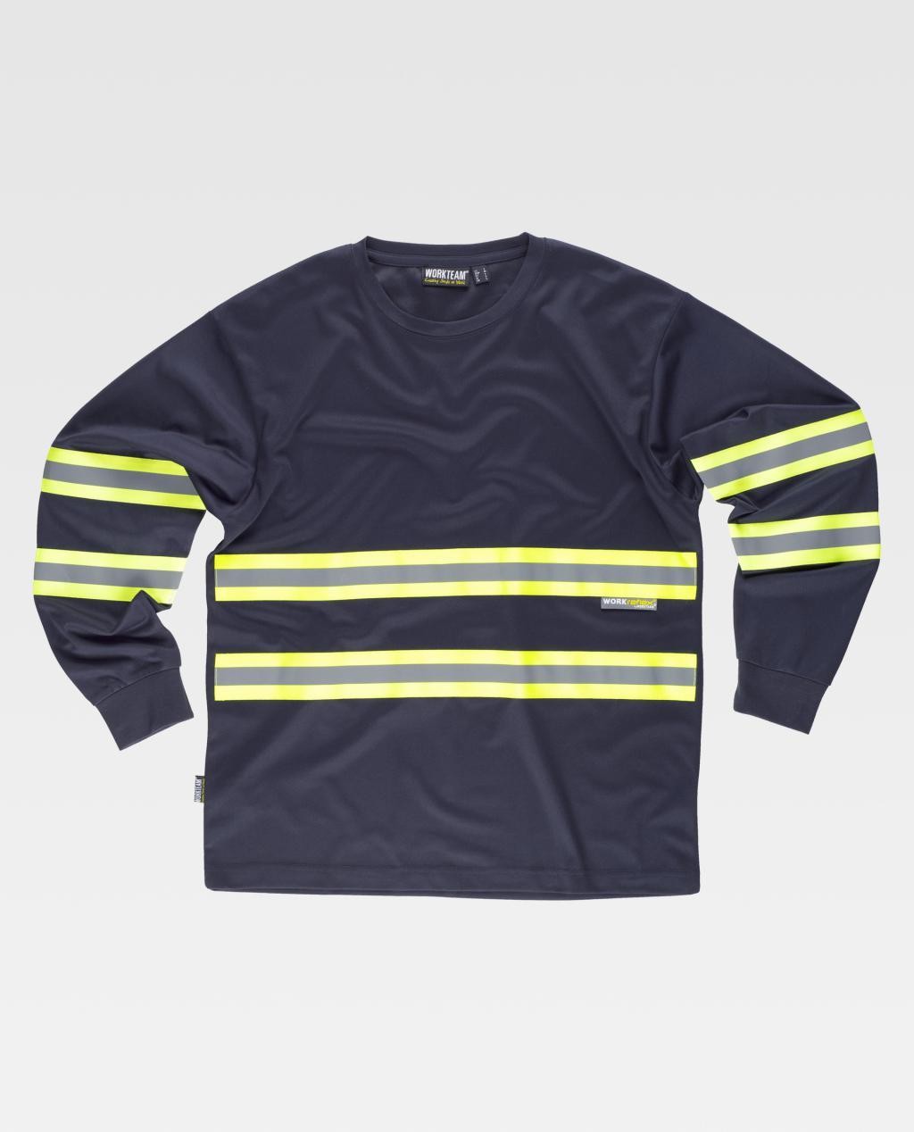 T-shirt da Lavoro Manica Lunga con Bande C3937 - Workteam