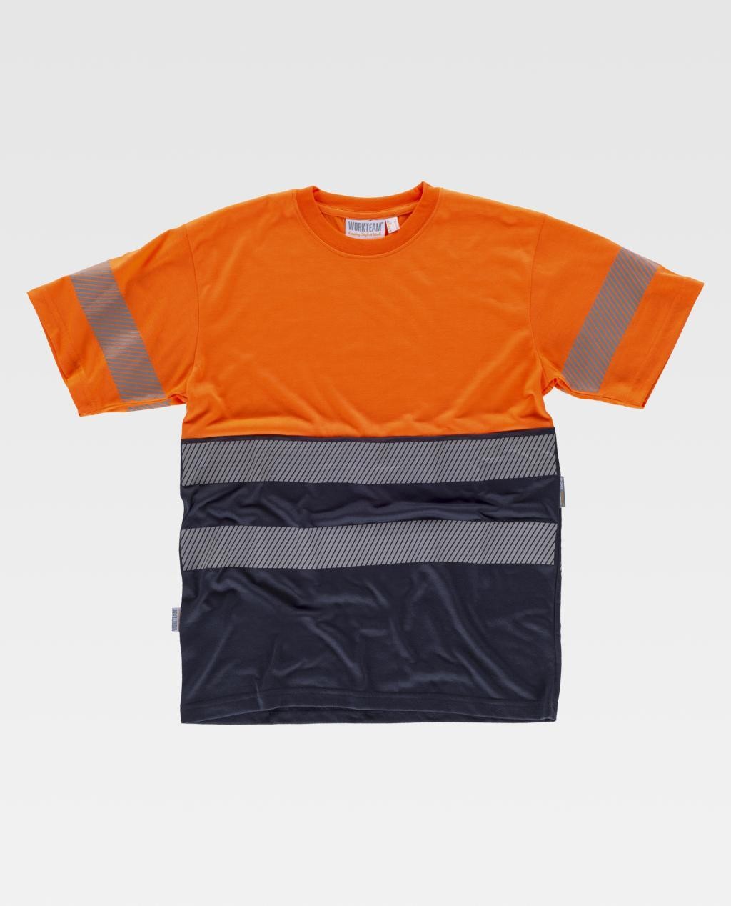 T-shirt M/C Alta Visibilit� Bicolore con Bande Rinfrangenti C6040 - Workteam