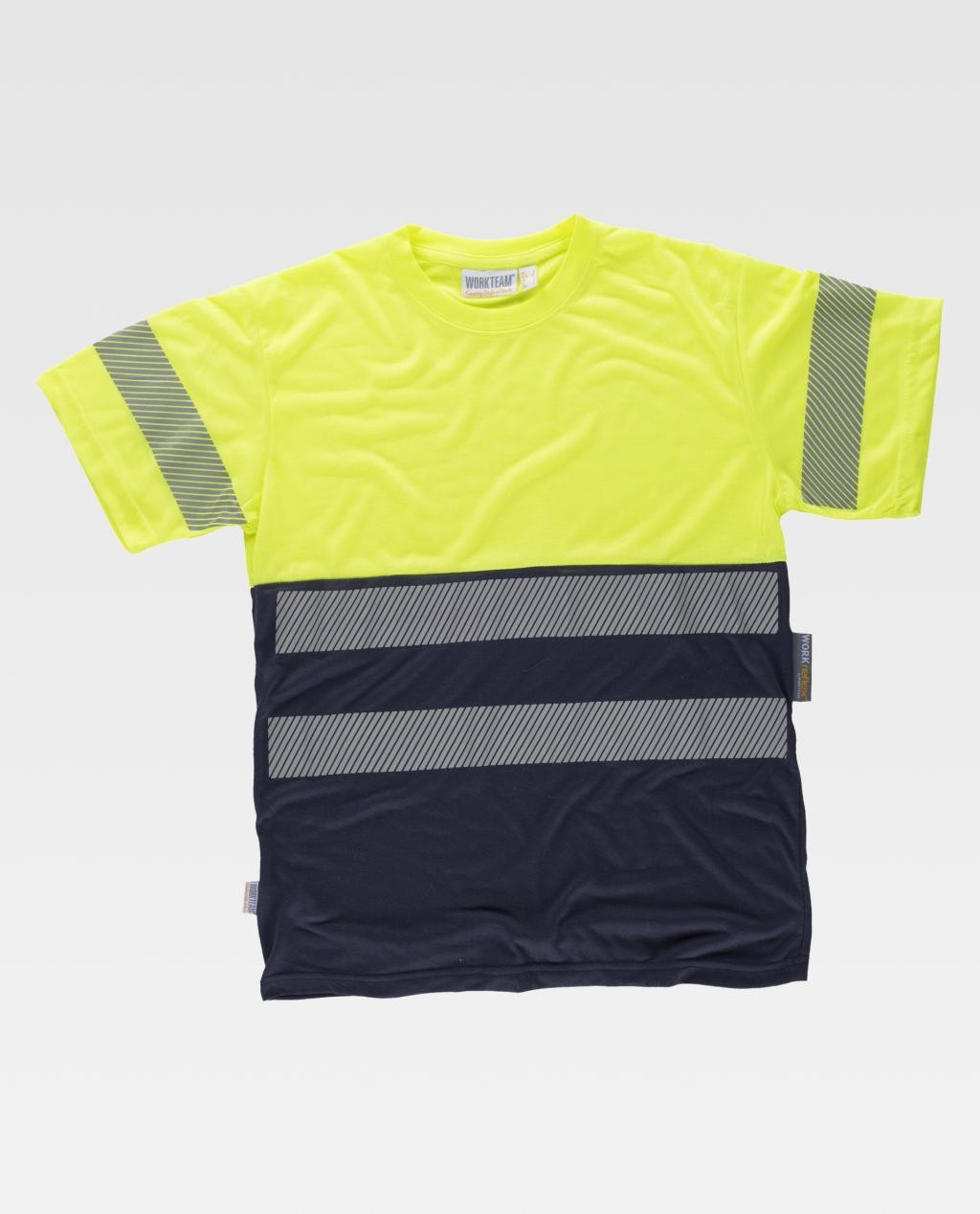 T-shirt M/C Alta Visibilit� Bicolore con Bande Rinfrangenti C6040 - Workteam