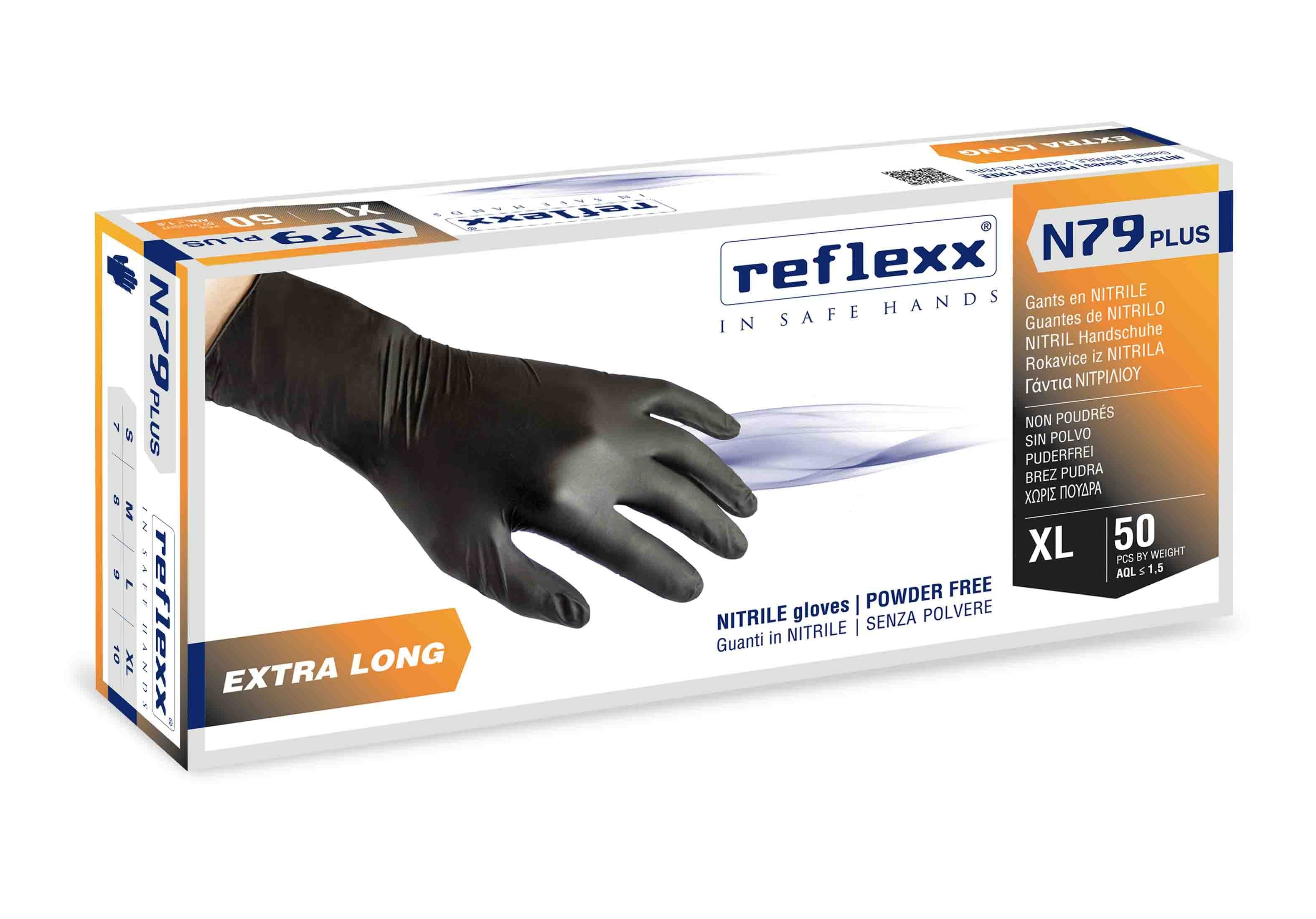 Guanti in Nitrile Extra Long Reflexx N79