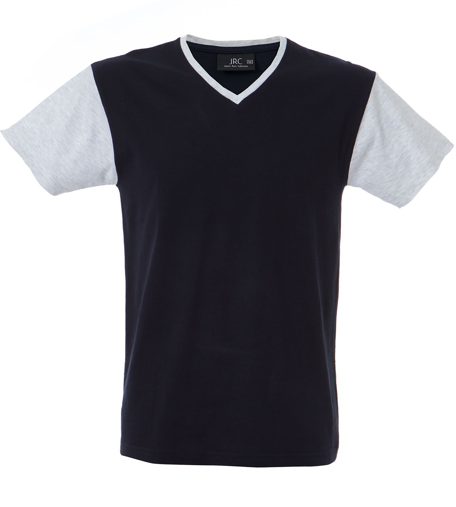 5 Pezzi - T-Shirt collo a V da Lavoro 100% Cotone Bicolore JRC Cadice 989990