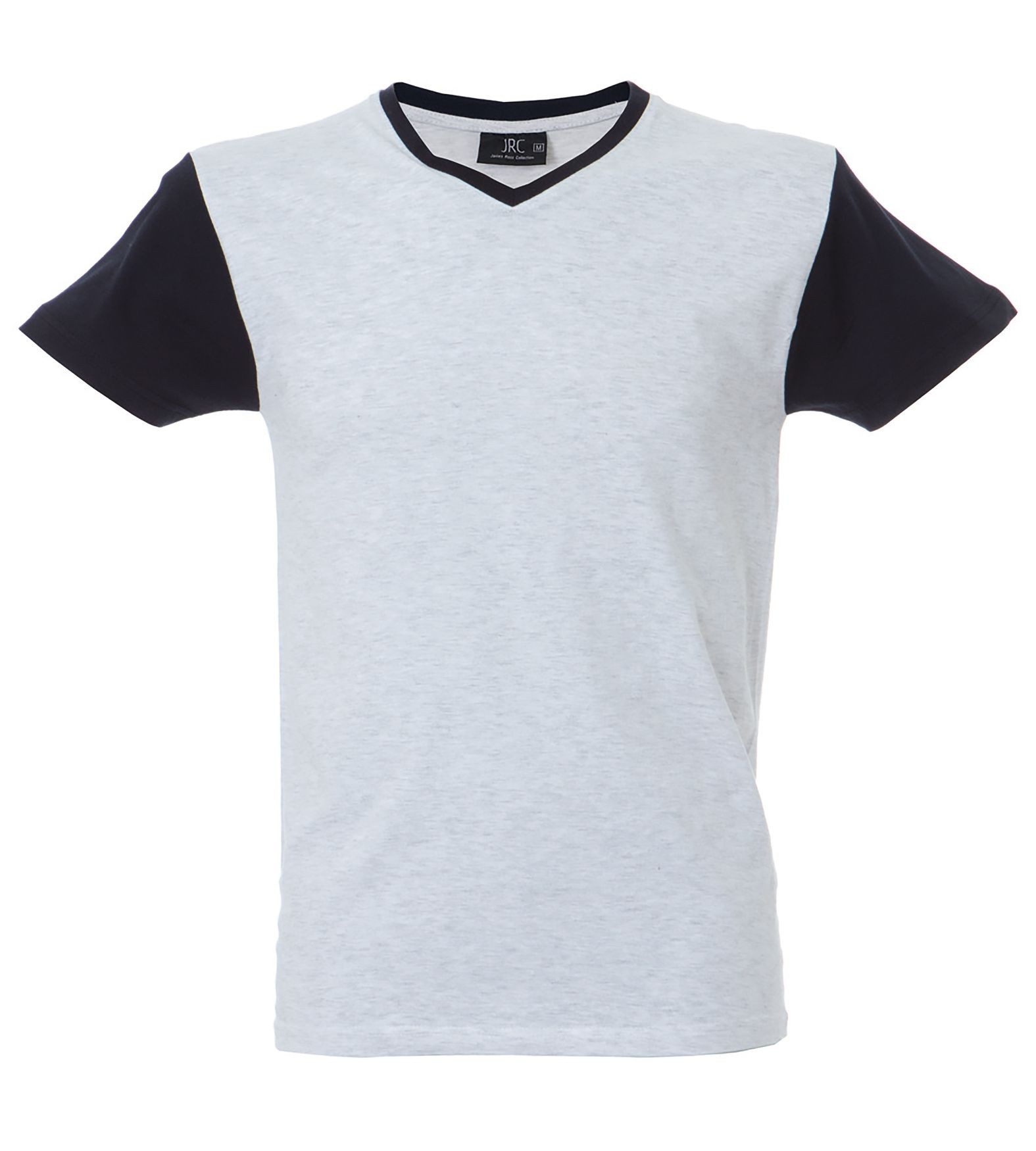 5 Pezzi - T-Shirt collo a V da Lavoro 100% Cotone Bicolore JRC Cadice 989990