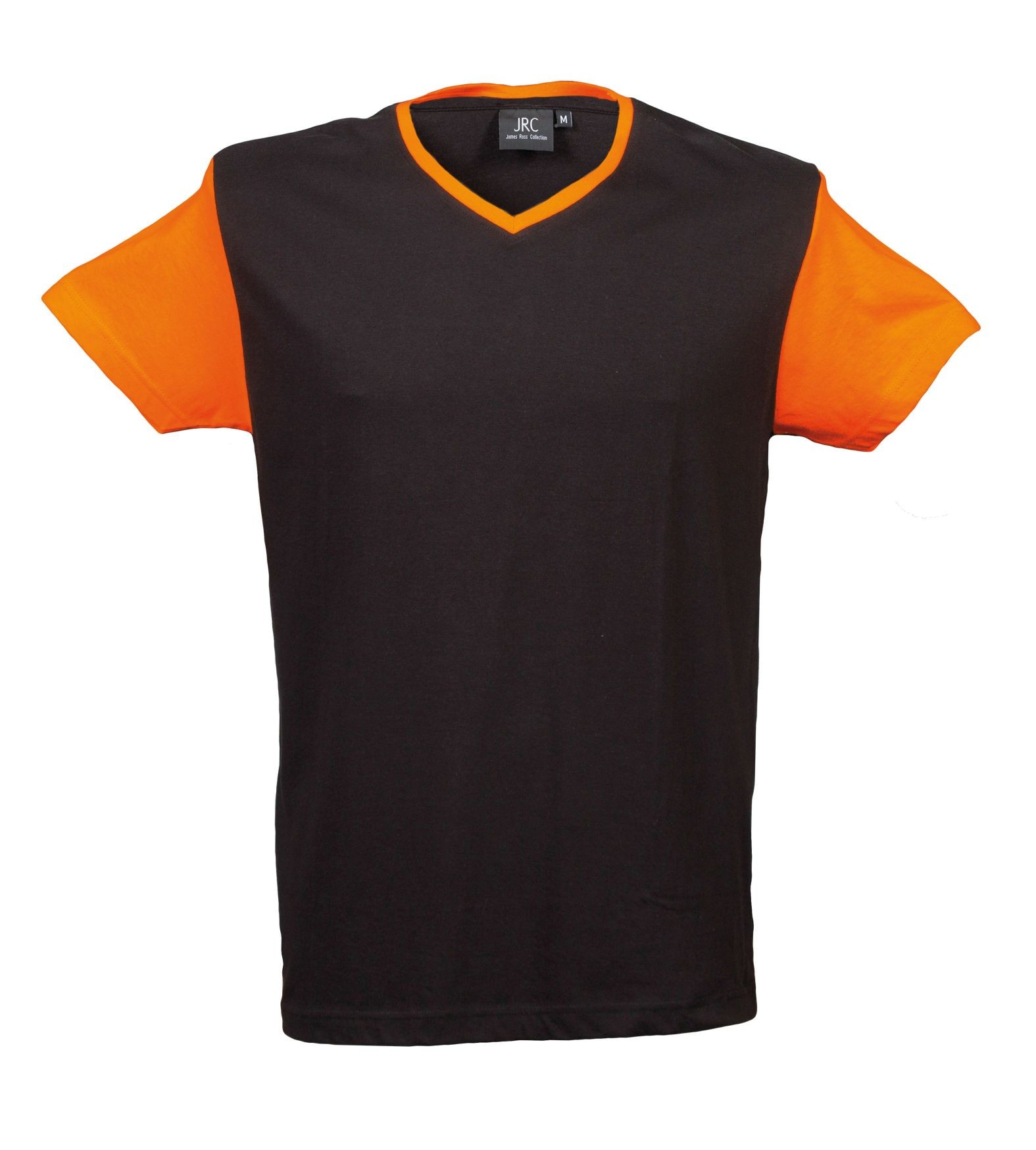 5 Pezzi - T-Shirt collo a V da Lavoro 100% Cotone Bicolore JRC Cadice 989990