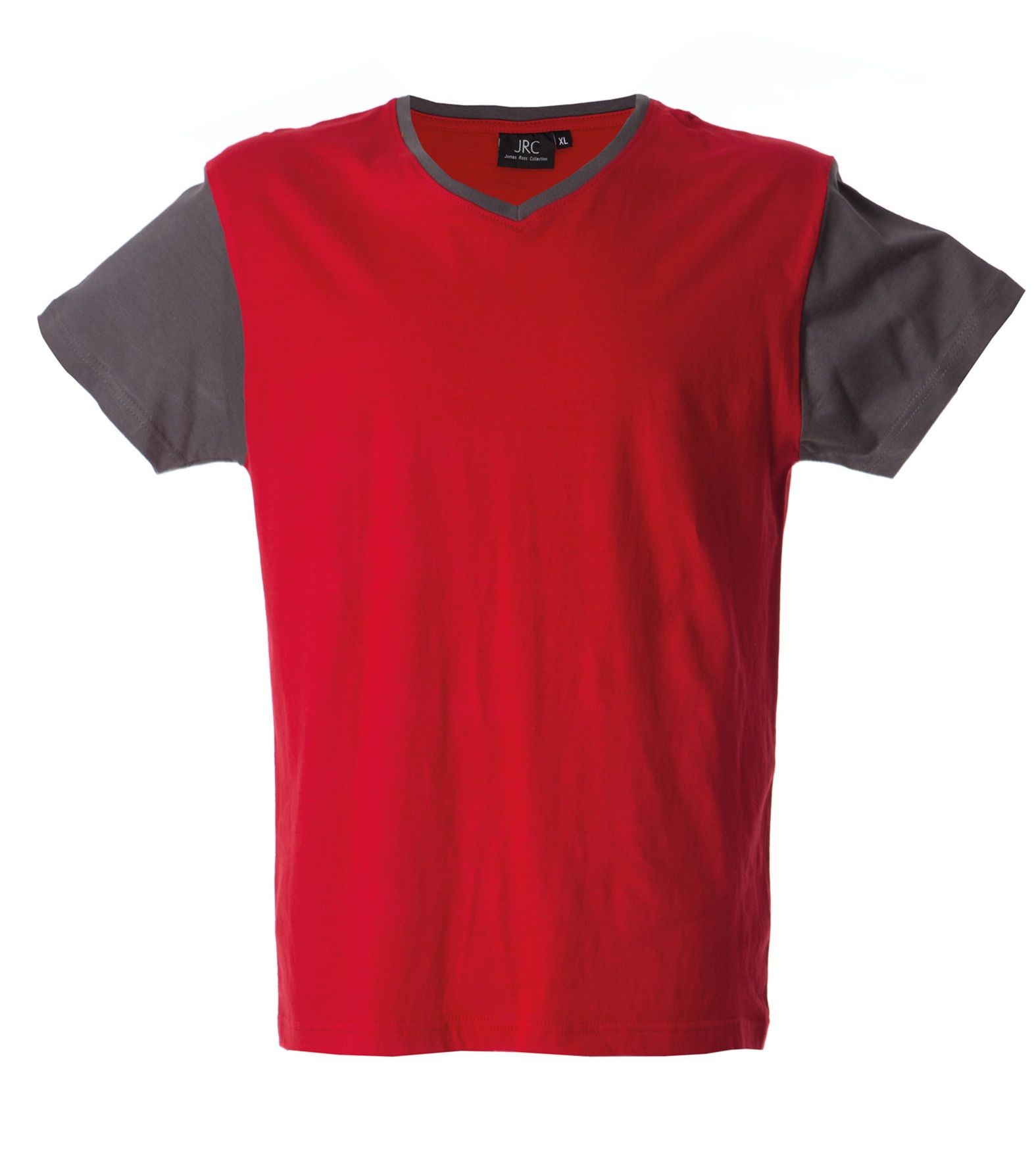 5 Pezzi - T-Shirt collo a V da Lavoro 100% Cotone Bicolore JRC Cadice 989990