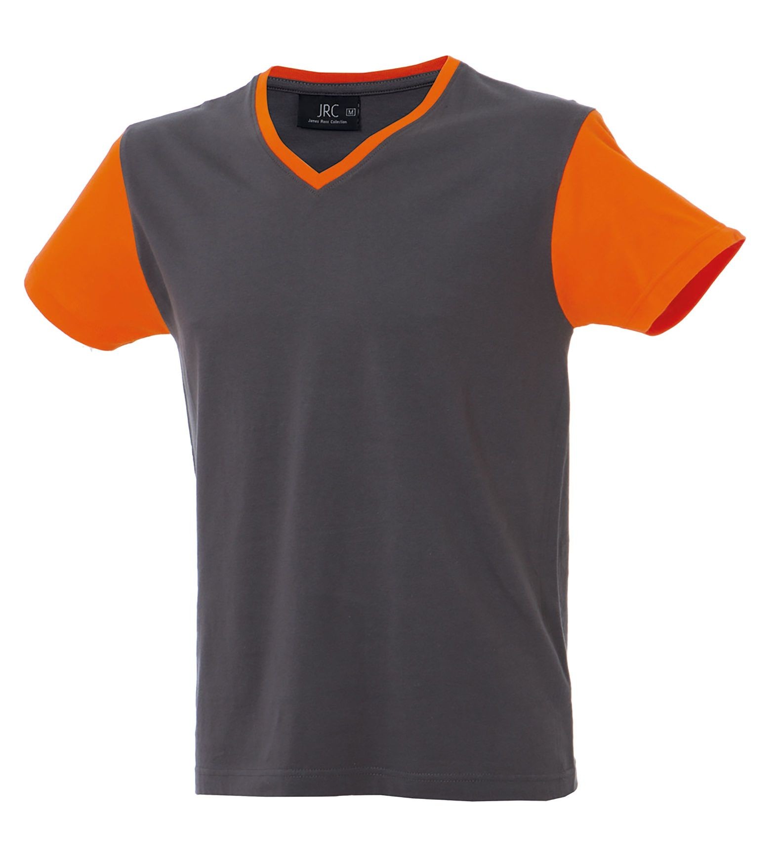 5 Pezzi - T-Shirt collo a V da Lavoro 100% Cotone Bicolore JRC Cadice 989990
