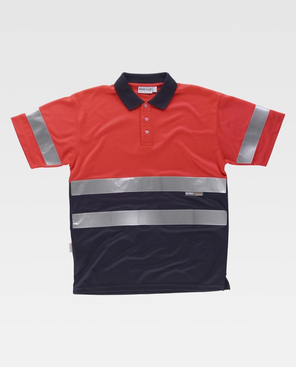 Polo da Lavoro Combinata Alta Visibilit� Manica Corta C3867 - Workteam