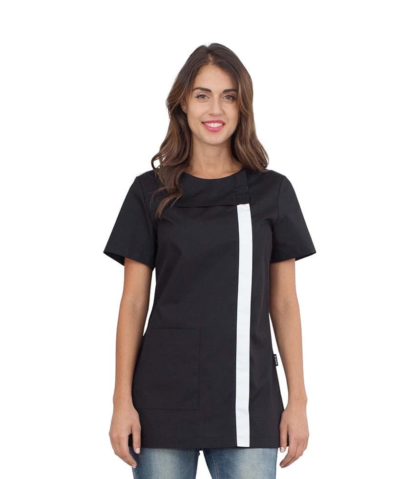 Casacca da donna a maniche corte Bertie chiusura con zip laterale Horeca Siggi - 28CS1594/00-0001