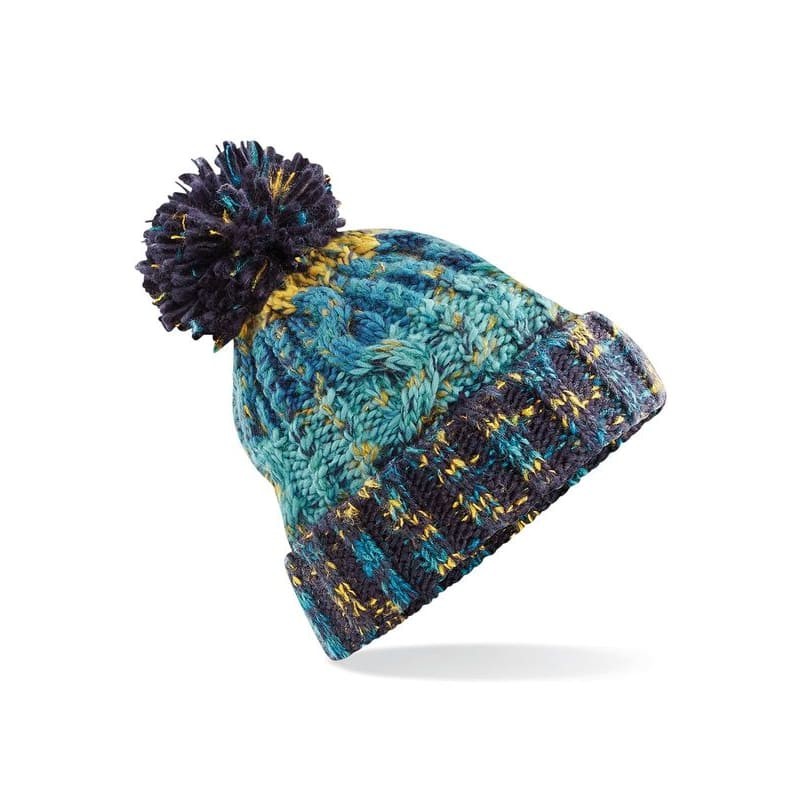 Cappello Corkscrew Pom Pom Beanie Beechfield - B486