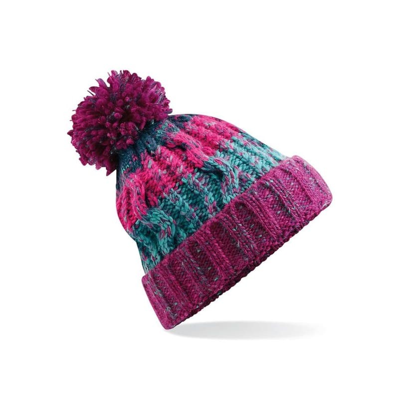Cappello Corkscrew Pom Pom Beanie Beechfield - B486