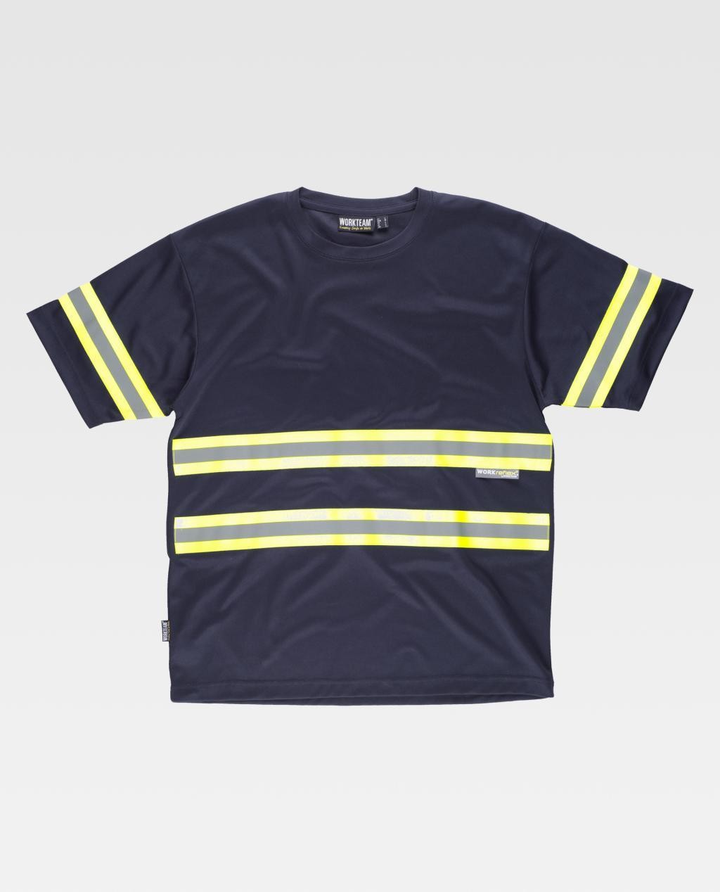 T-shirt da Lavoro Manica Corta con Bande C3936 - Workteam